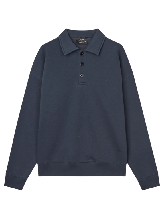 Mads Nørgaard Standard Bram Polo Sweat - Sky Captain